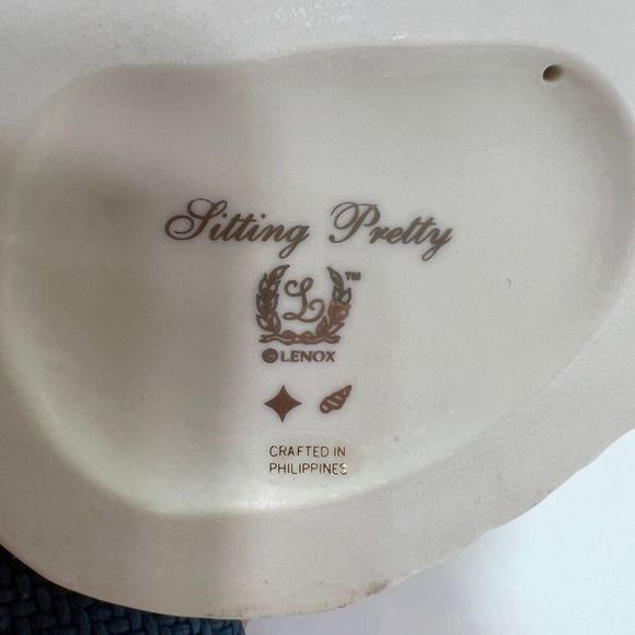 Lenox Fine China Sitting Pretty Cat Figurine Trimmed in Gold B090 - Picture 7 of 8